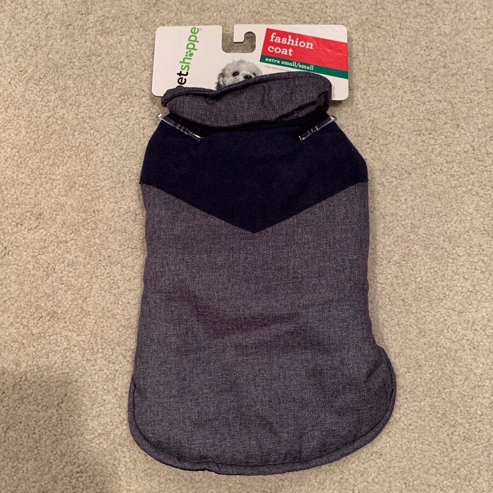 Dog Coat Navy XS-S, Pet Shoppe Fashion